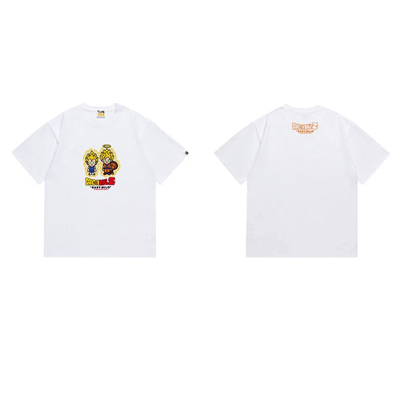 Bathing Shark and ape head print T Shirts NextBlock