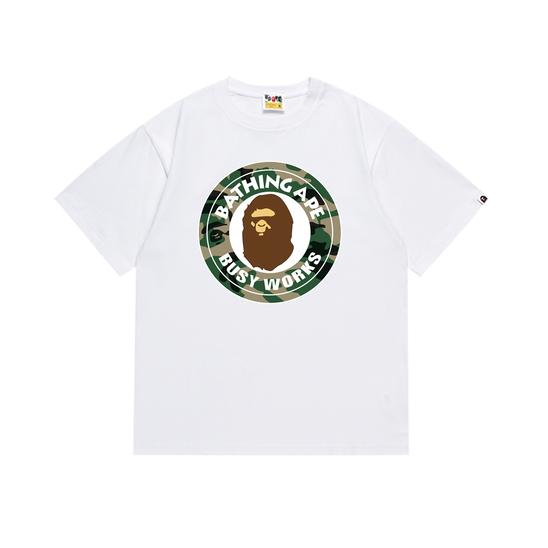 Bathing Shark and ape head print T-Shirt NextBlock