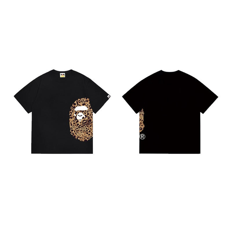 Bathing Shark and ape head print T Shirts NextBlock