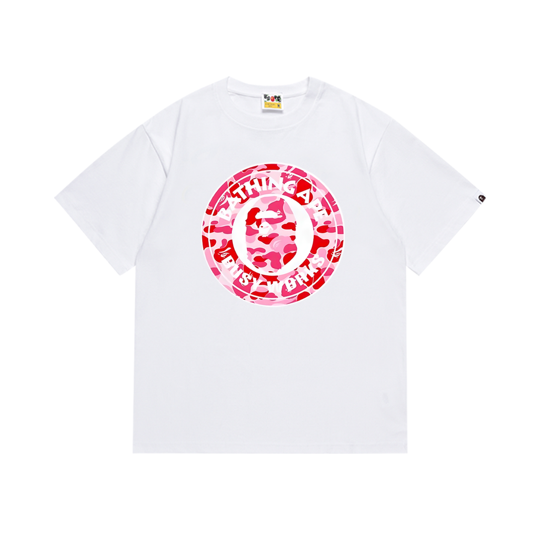 Bathing Shark and ape head print T-Shirt NextBlock