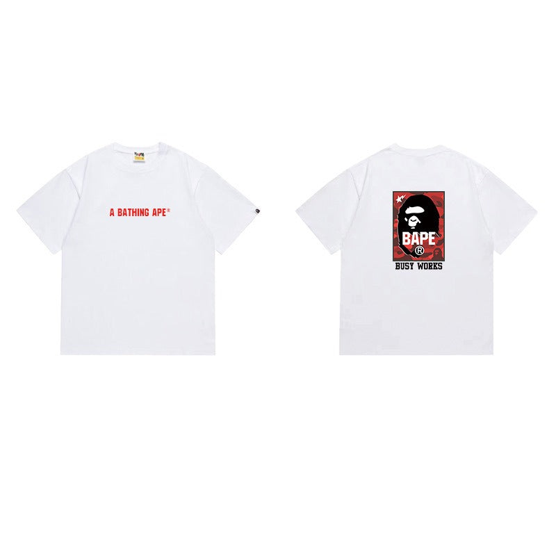 Bathing Shark and ape head print T Shirts NextBlock