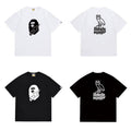 Bathing Shark and ape head print T Shirts NextBlock