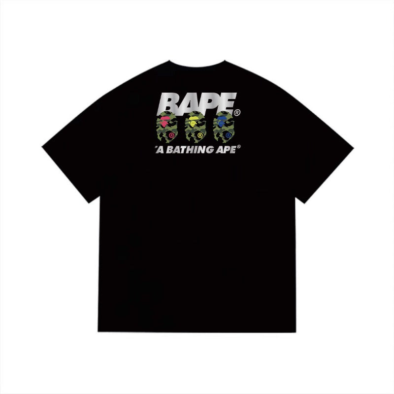 Bathing Shark and ape head print T Shirts NextBlock