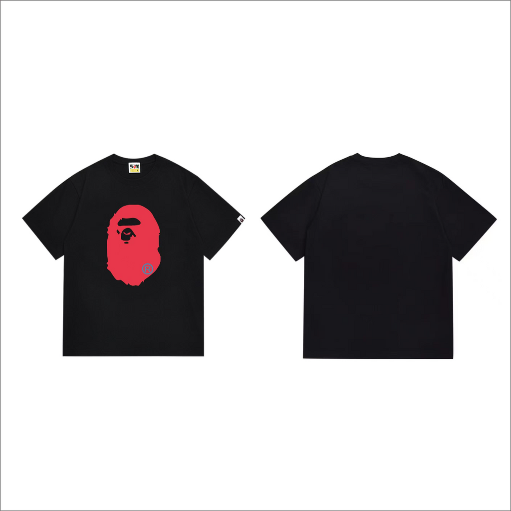 Bathing Shark and ape head print T-Shirt NextBlock