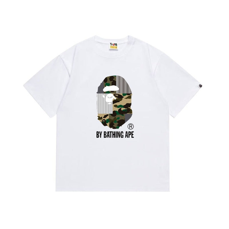 Bathing Shark and ape head print T Shirts NextBlock