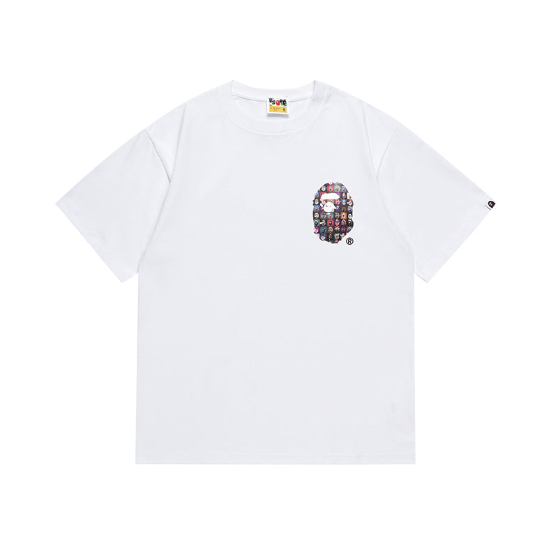 Bathing Shark and ape head print T Shirt NextBlock