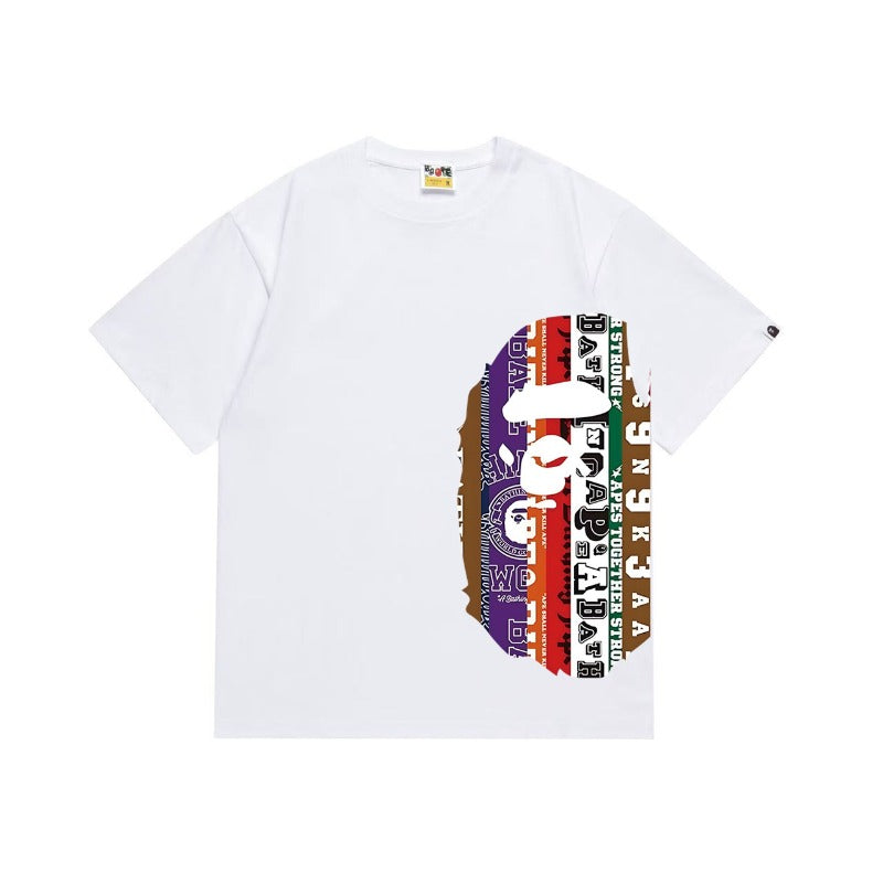 Bathing Shark and ape head print T Shirts NextBlock