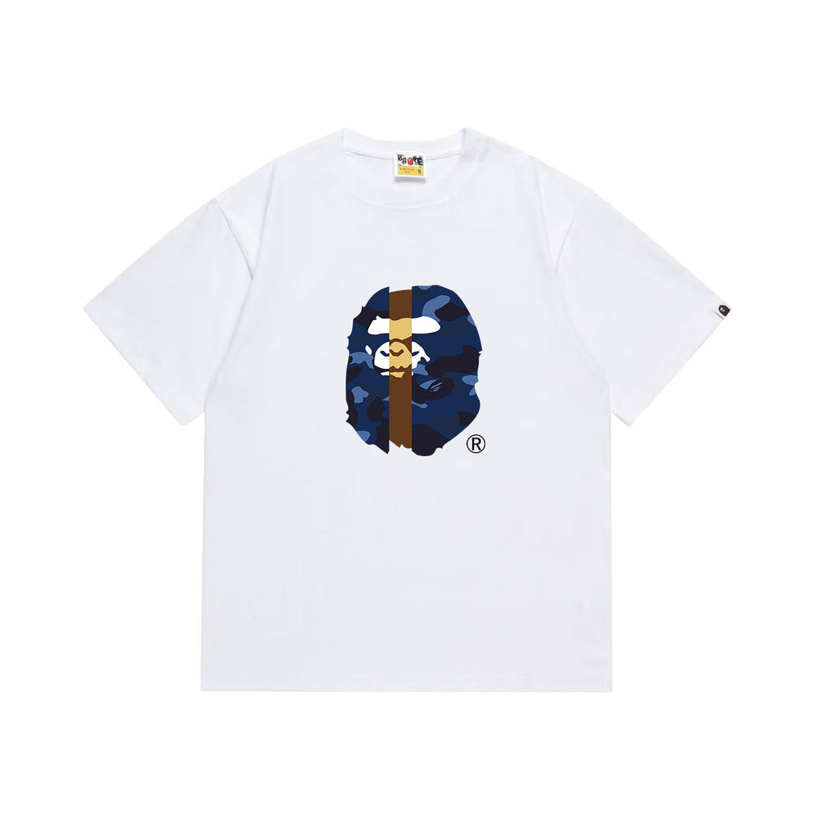 Bathing Shark and ape head print T Shirts NextBlock