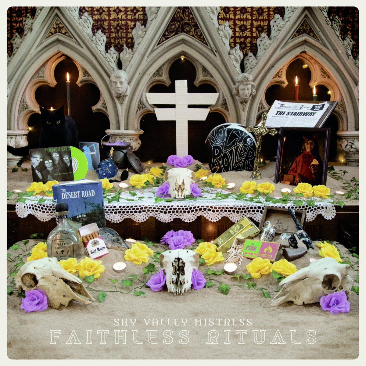 Sky Valley Mistress - Faithless Rituals (LP, green/clear splatter vinyl, inc board game)
