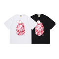Bathing Shark and ape head print T-Shirt NextBlock