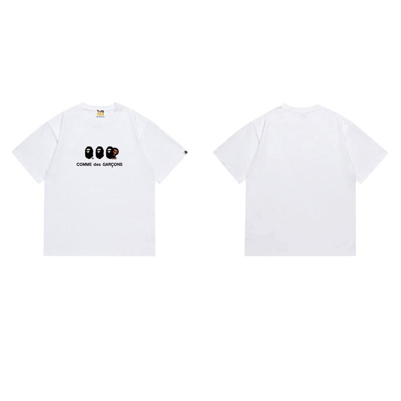 Bathing Shark and ape head print T Shirts NextBlock