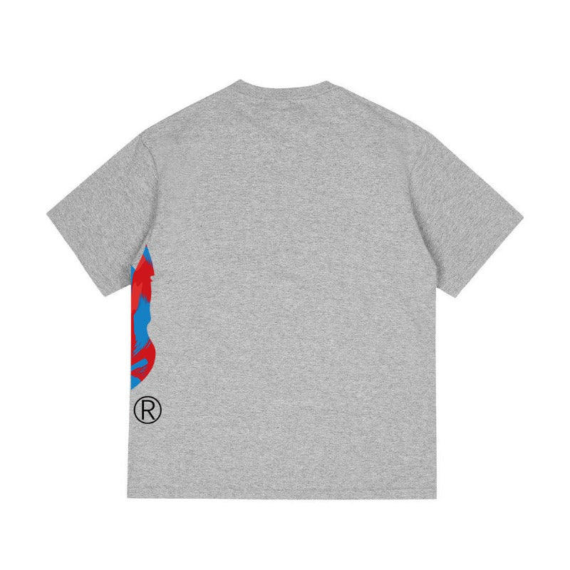 Bathing Shark and ape head print T Shirts NextBlock