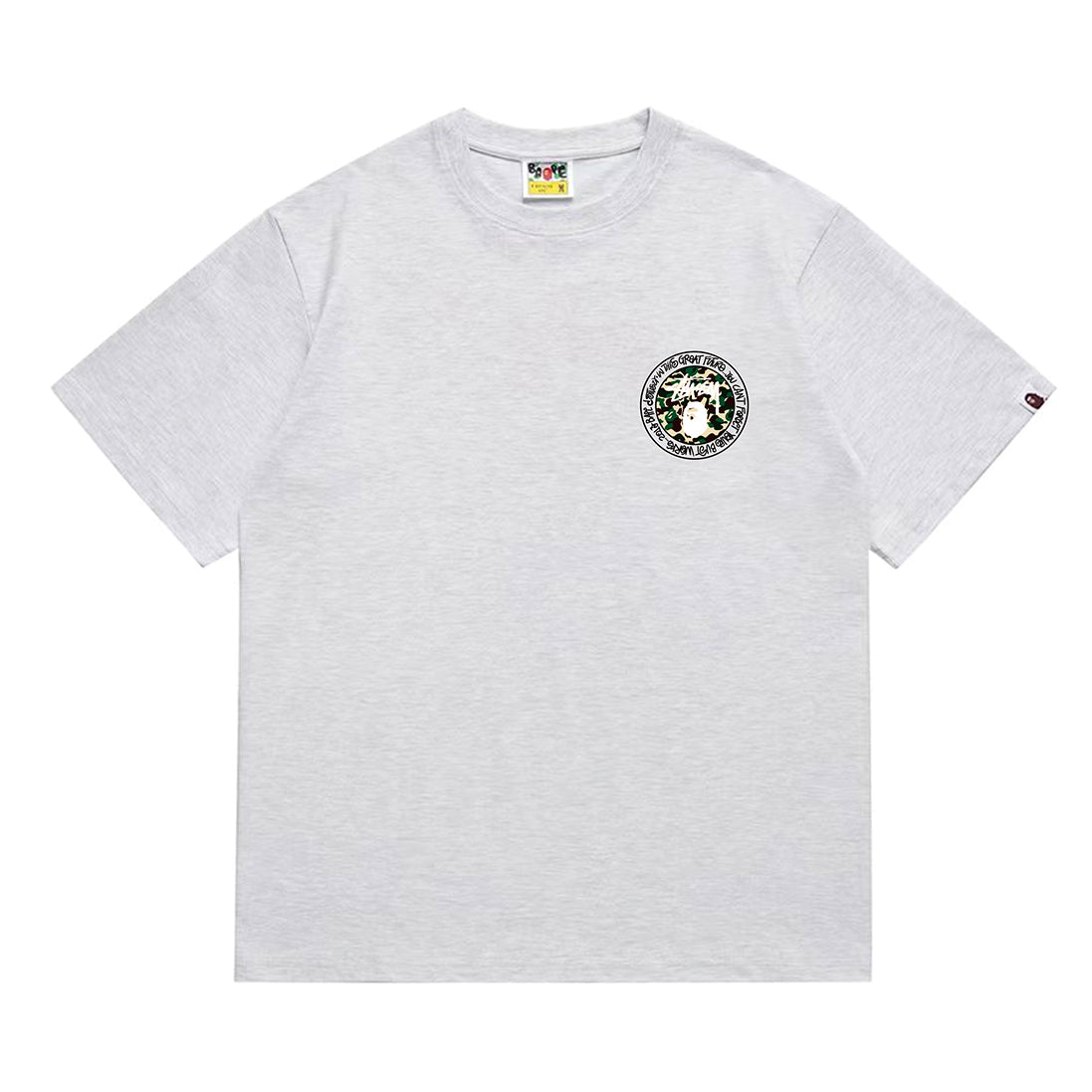 Bathing Shark and ape head print T-Shirt NextBlock