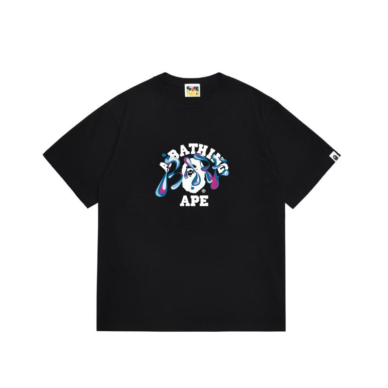 Bathing Shark and ape head print T Shirts NextBlock
