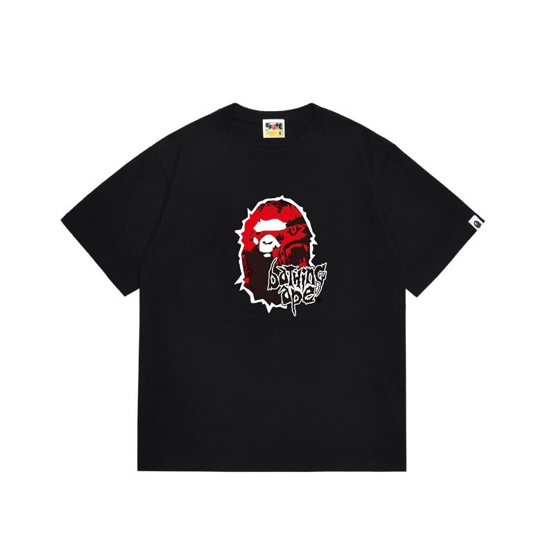 Bathing Shark and ape head print T Shirts NextBlock