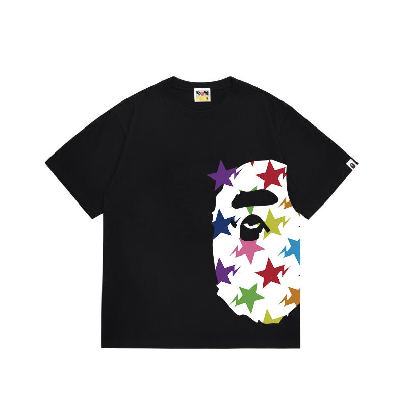 Bathing Shark and ape head print T Shirts NextBlock