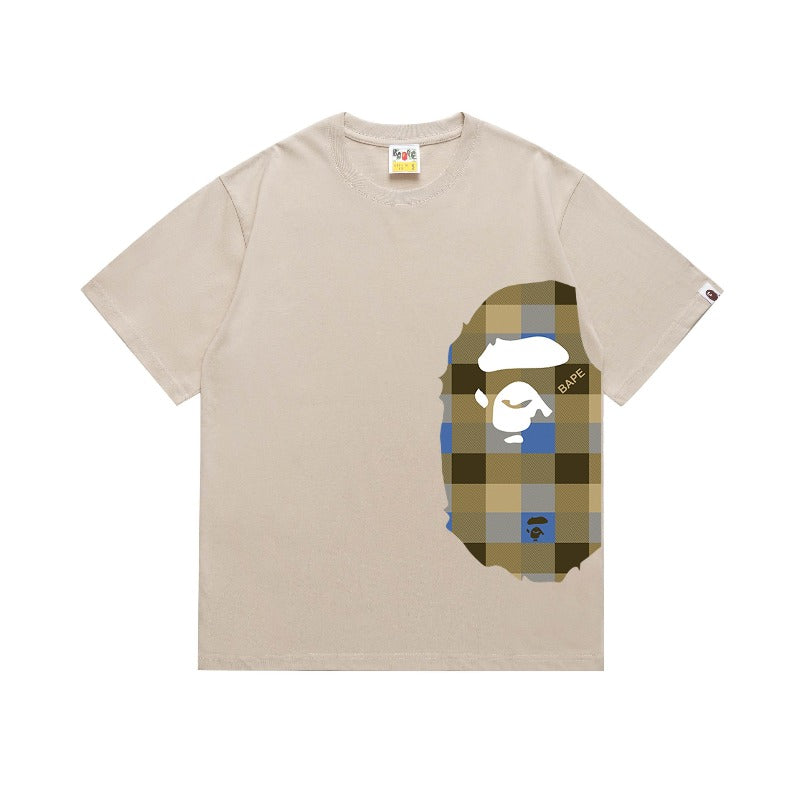 Bathing Shark and ape head print T Shirts NextBlock