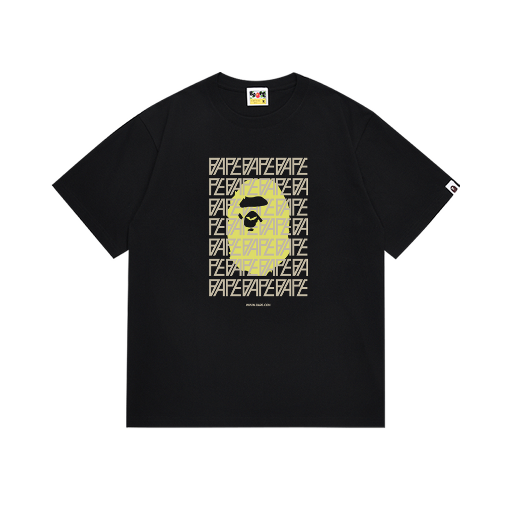 Bathing Shark and ape head print T-Shirt NextBlock