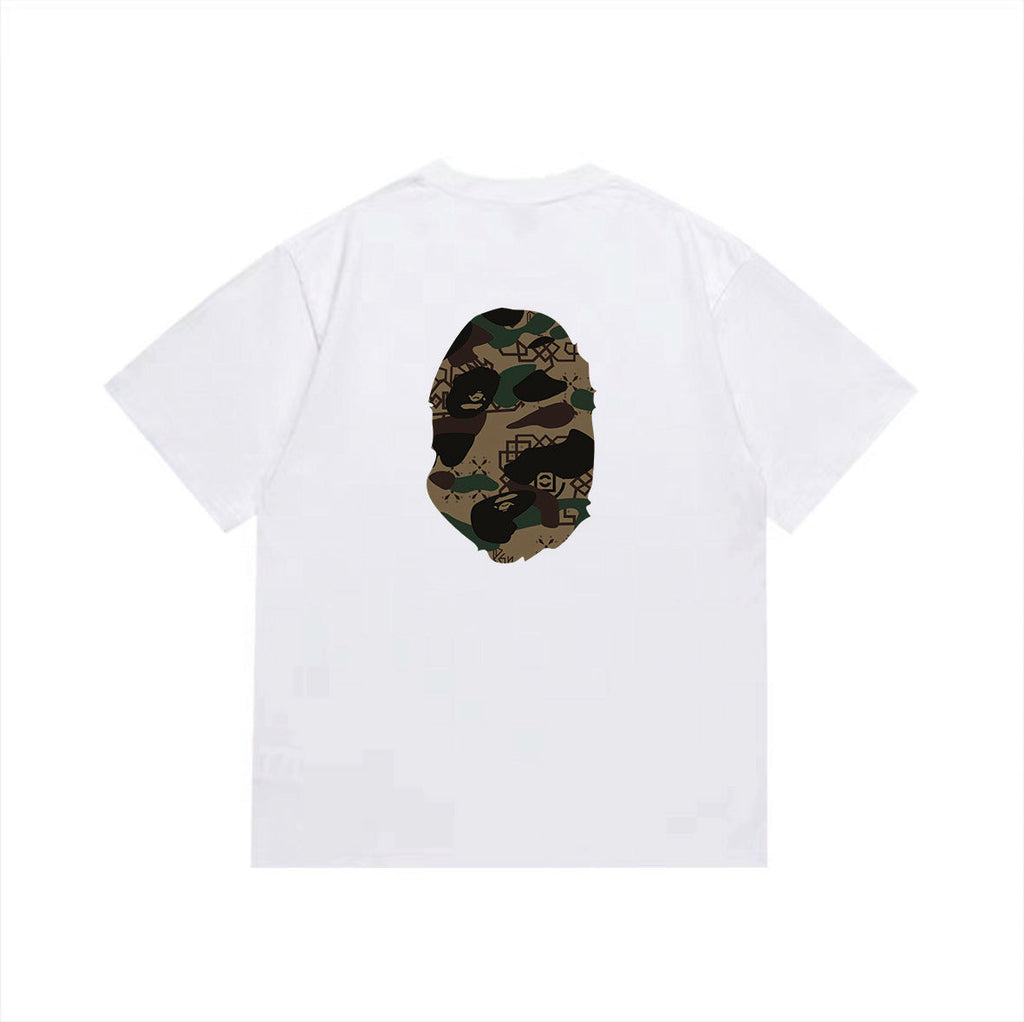 Bathing Shark and ape head print T Shirts NextBlock