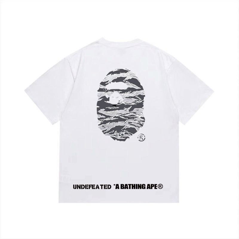 Bathing Shark and ape head print T Shirts NextBlock
