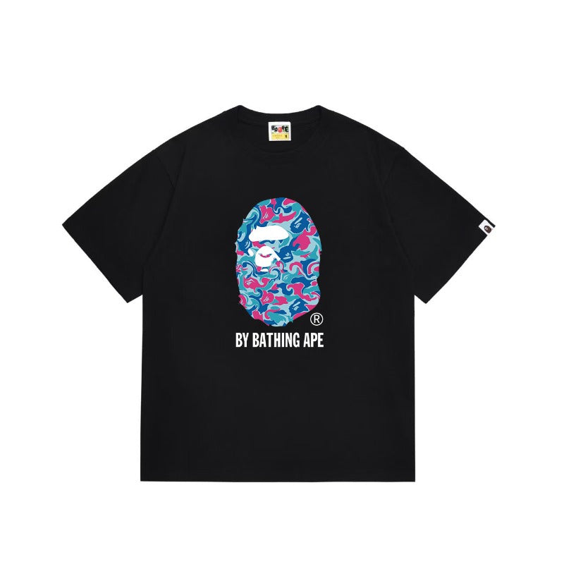 Bathing Shark and ape head print T Shirts NextBlock