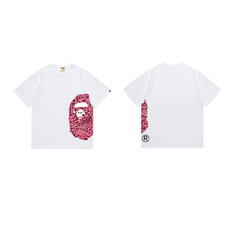 Bathing Shark and ape head print T Shirts NextBlock