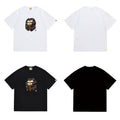 Bathing Shark and ape head print T Shirts NextBlock
