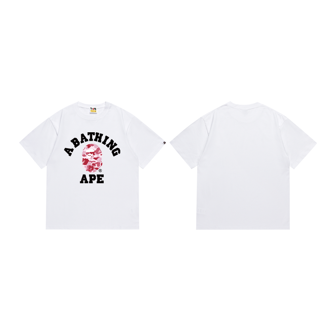 Bathing Shark and ape head print T-Shirt NextBlock
