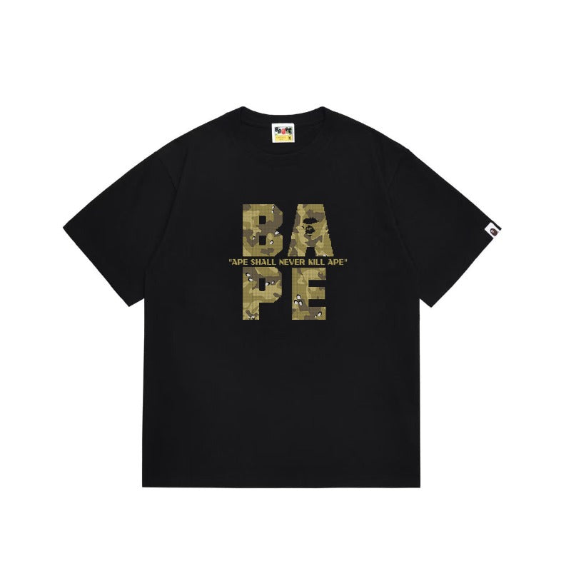 Bathing Shark and ape head print T Shirts NextBlock