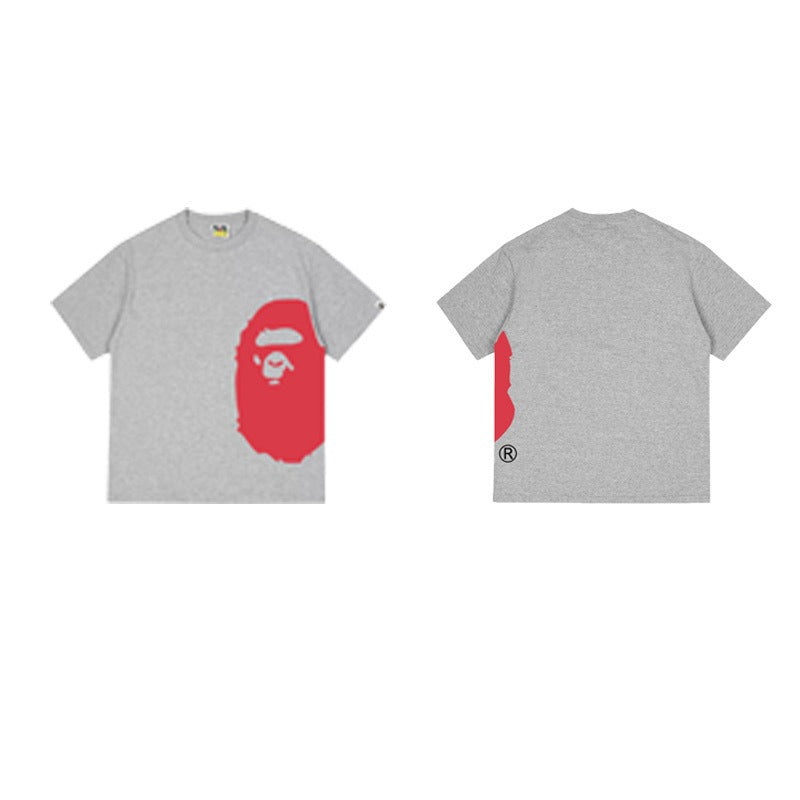 Bathing Shark and ape head print T Shirts NextBlock