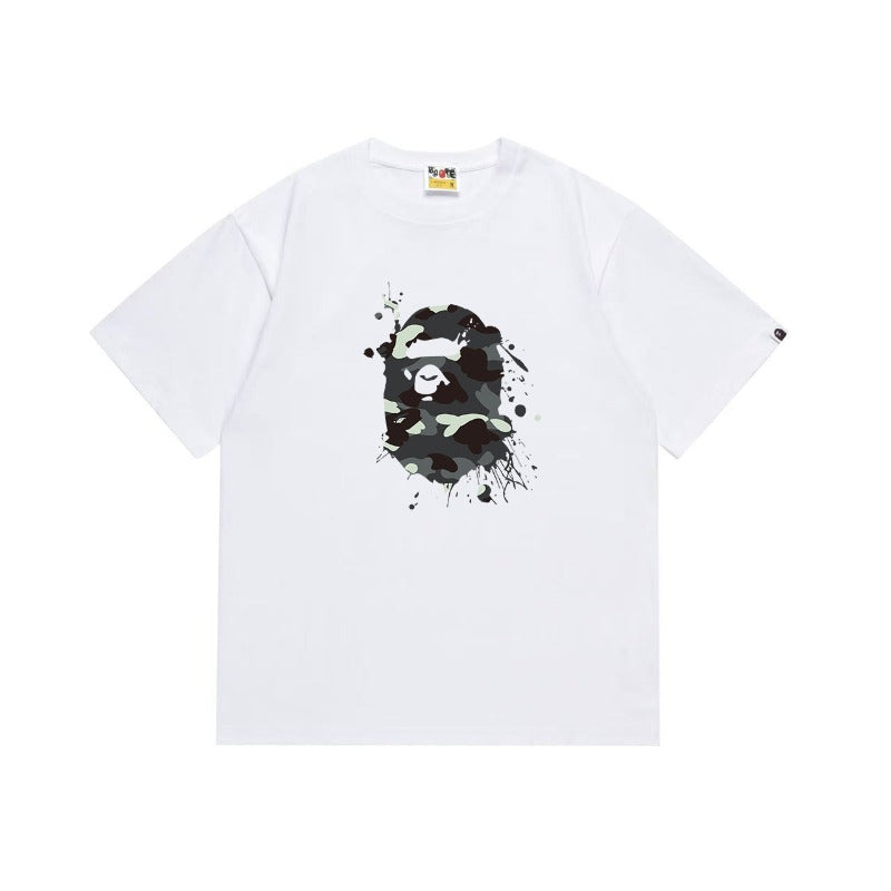 Bathing Shark and ape head print T Shirts NextBlock