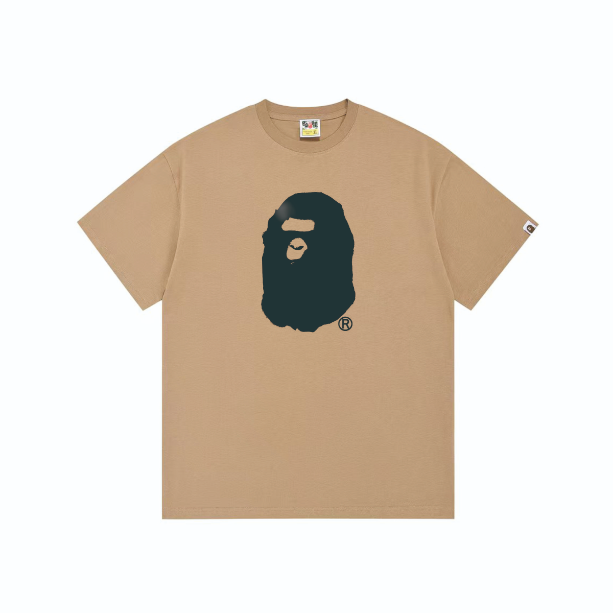 Bathing Shark and ape head print T-Shirt NextBlock
