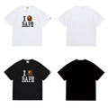 Bathing Shark and ape head print T Shirts NextBlock