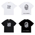 Bathing Shark and ape head print T Shirts NextBlock
