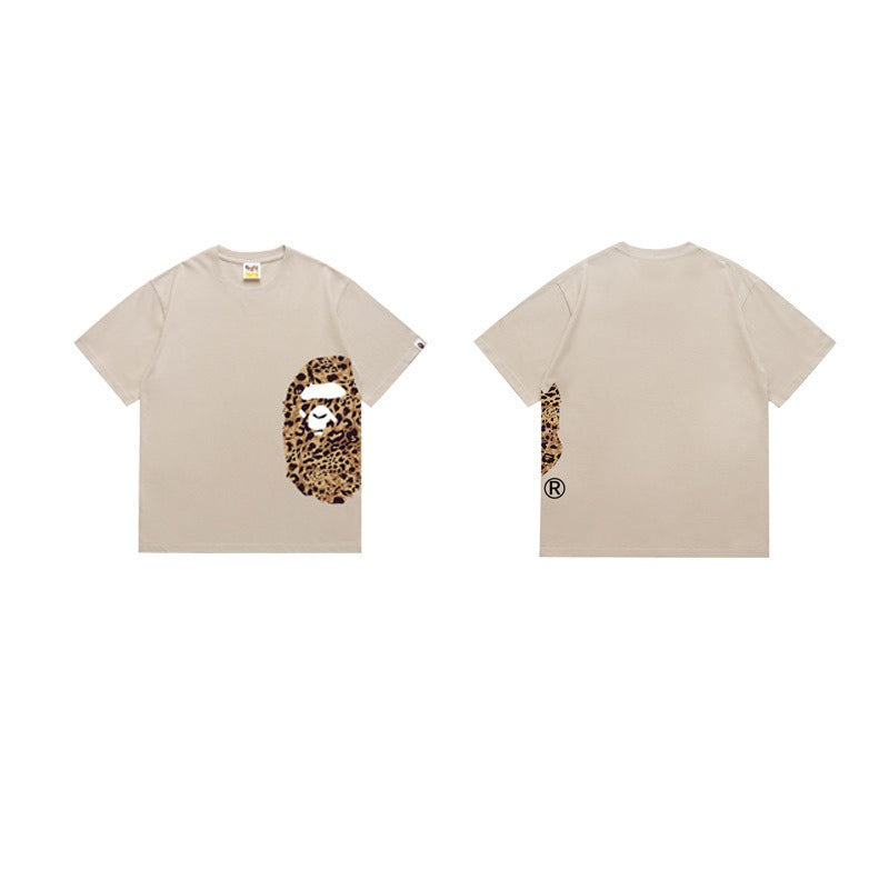 Bathing Shark and ape head print T Shirts NextBlock