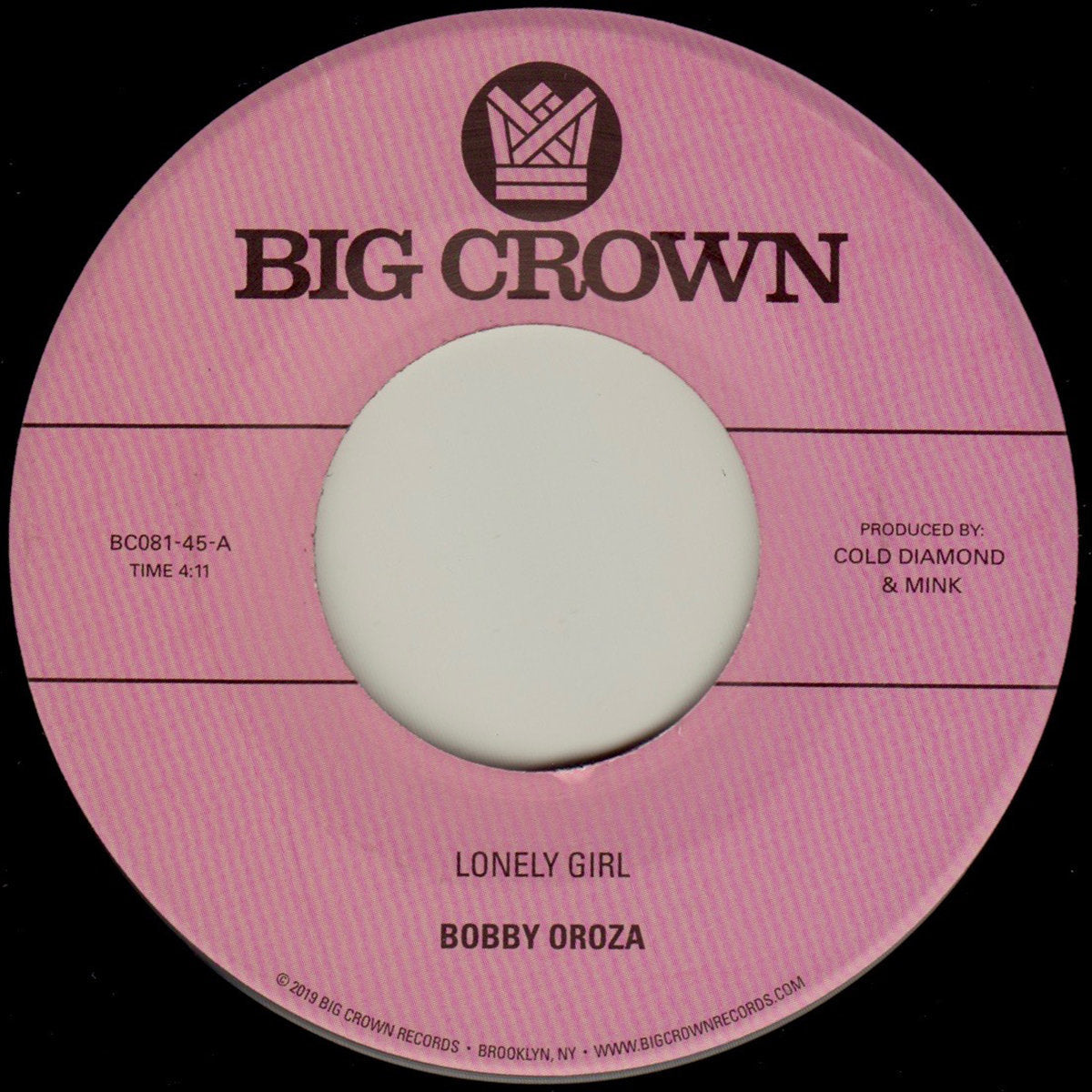 Bobby Oroza - Lonely Girl/Alone Again (7")